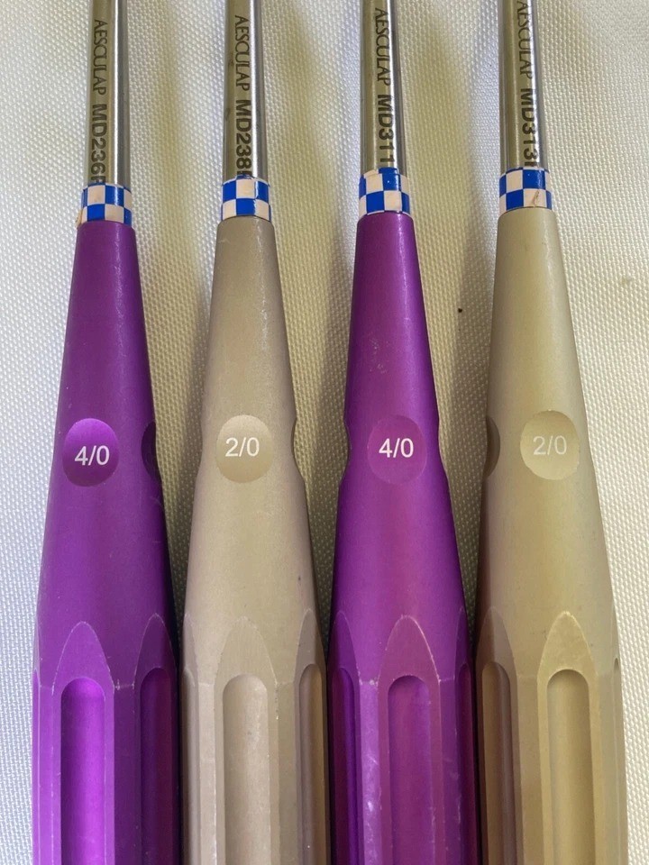 Aesculap MD313R Cervical Curette Set 2/0 & 4/0 Forward & Reverse Angled 253mm