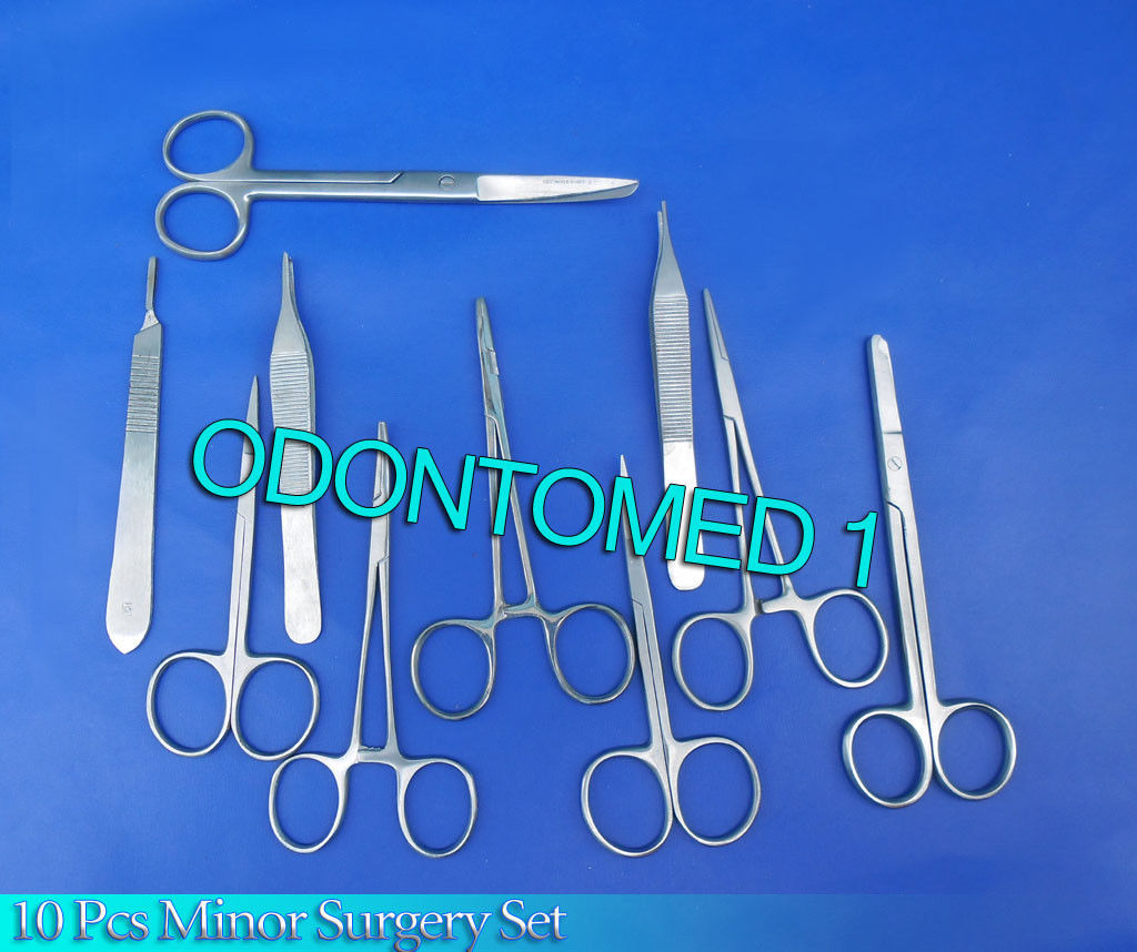 10 Pcs O.R Grade Minor Surgery Surgical Instruments Set