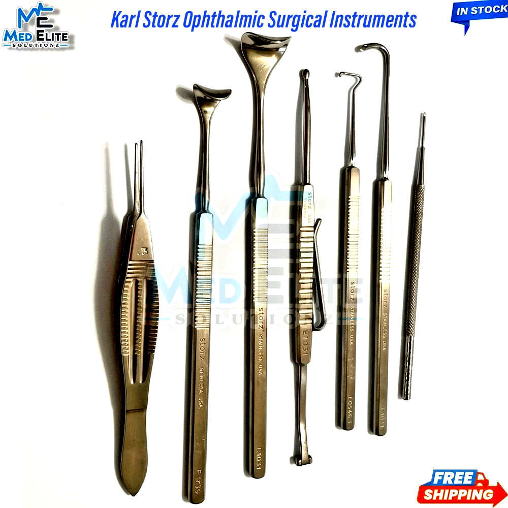 Set Of 7 Karl Storz Ophthalmic Surgical Instruments