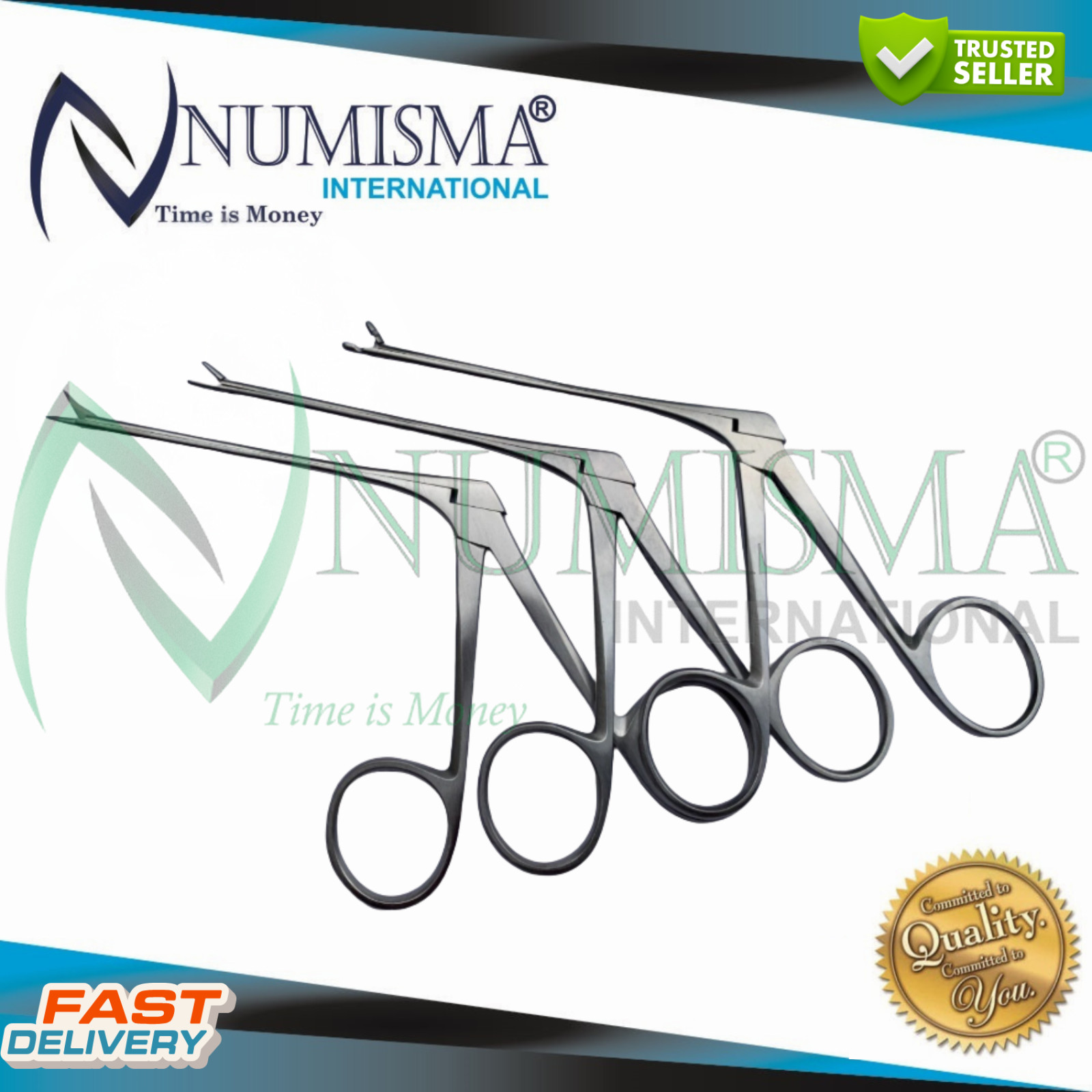 Ear Forceps Set of 3 Pcs ENT Surgical Instruments Used in Ear Surgery