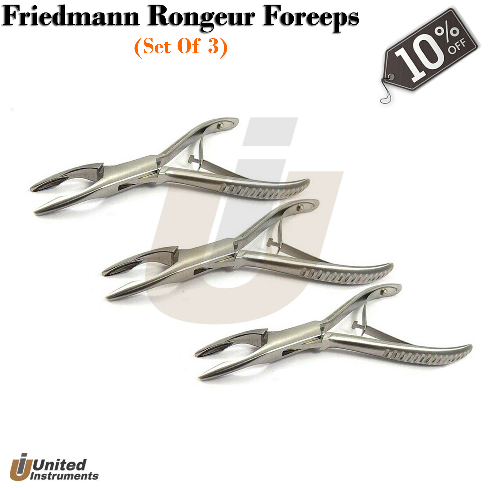 Orthopedic Bone Rongeur Leur 6” Straight Dental Veterinary Surgery Instruments