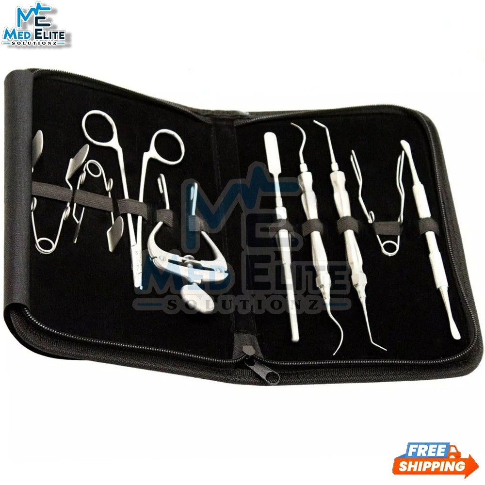 Rabbit & Rodent Set of Dental Instruments Complete 9 Pcs Kit With Pouch