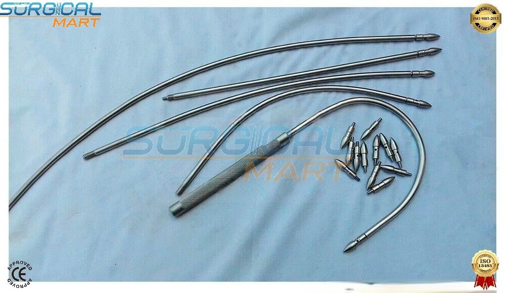 New Fistula Tunneler Set of 11 Vascular Set Orthopedic Surgical Instrument CE