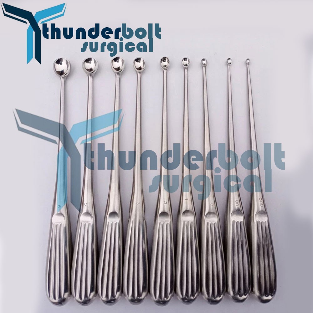 Volkmann Bone Curette Set of 9 Pieces Orthopedic Surgical Instruments