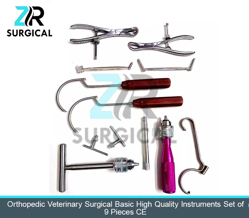 Orthopedic Veterinary Surgical High Quality Instruments Set of 9 PCS