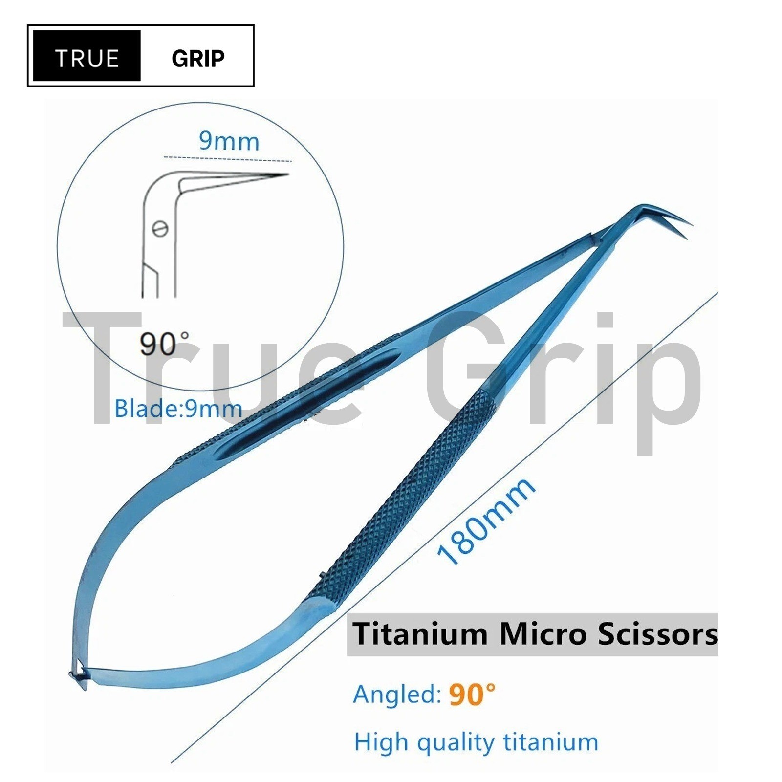 Micro Vascular Angled Surgical Scissors 120 Degree 7mm Blade