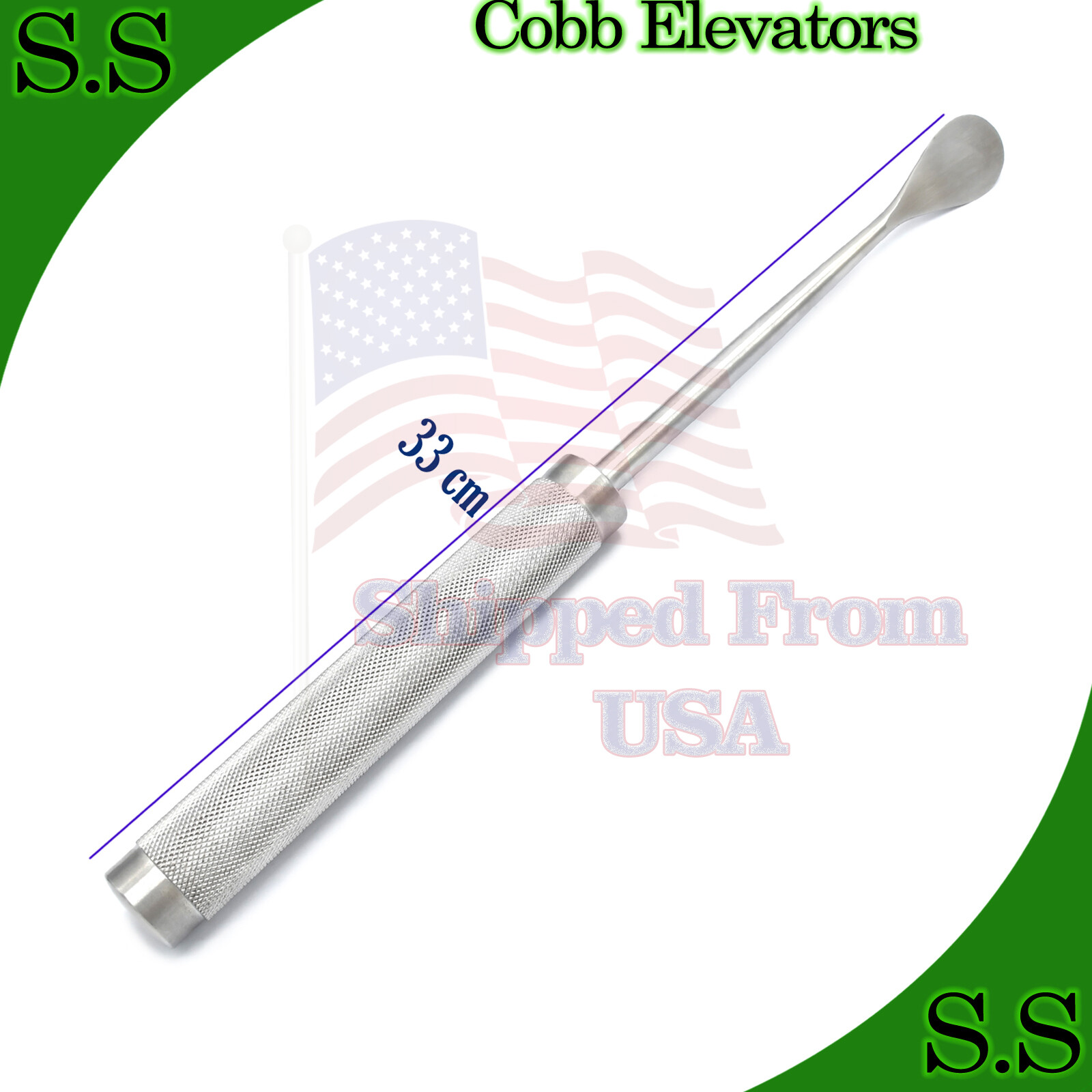 Cobb Elevator 33cm Round 1″ Orthopedic Surgical Veterinary Instruments OP-059