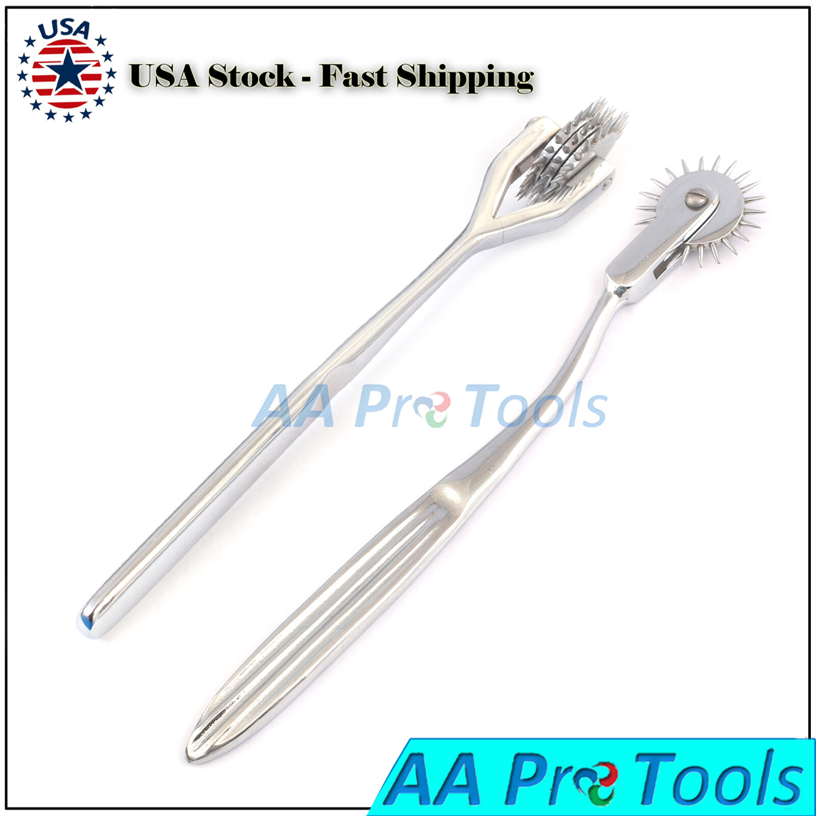 2 Pcs Wartenberg Pinwheel 1 & 3 Wheels Sensory Neurological, Sensory Testing,