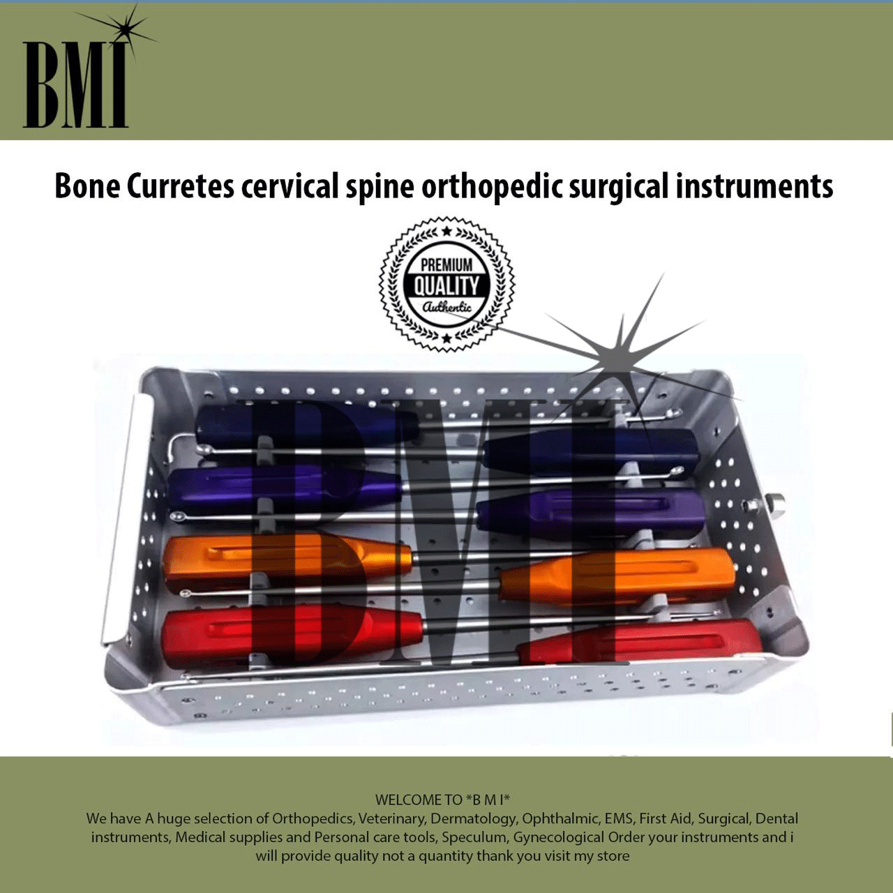 Bone Curretes cervical spine orthopedic surgical instruments