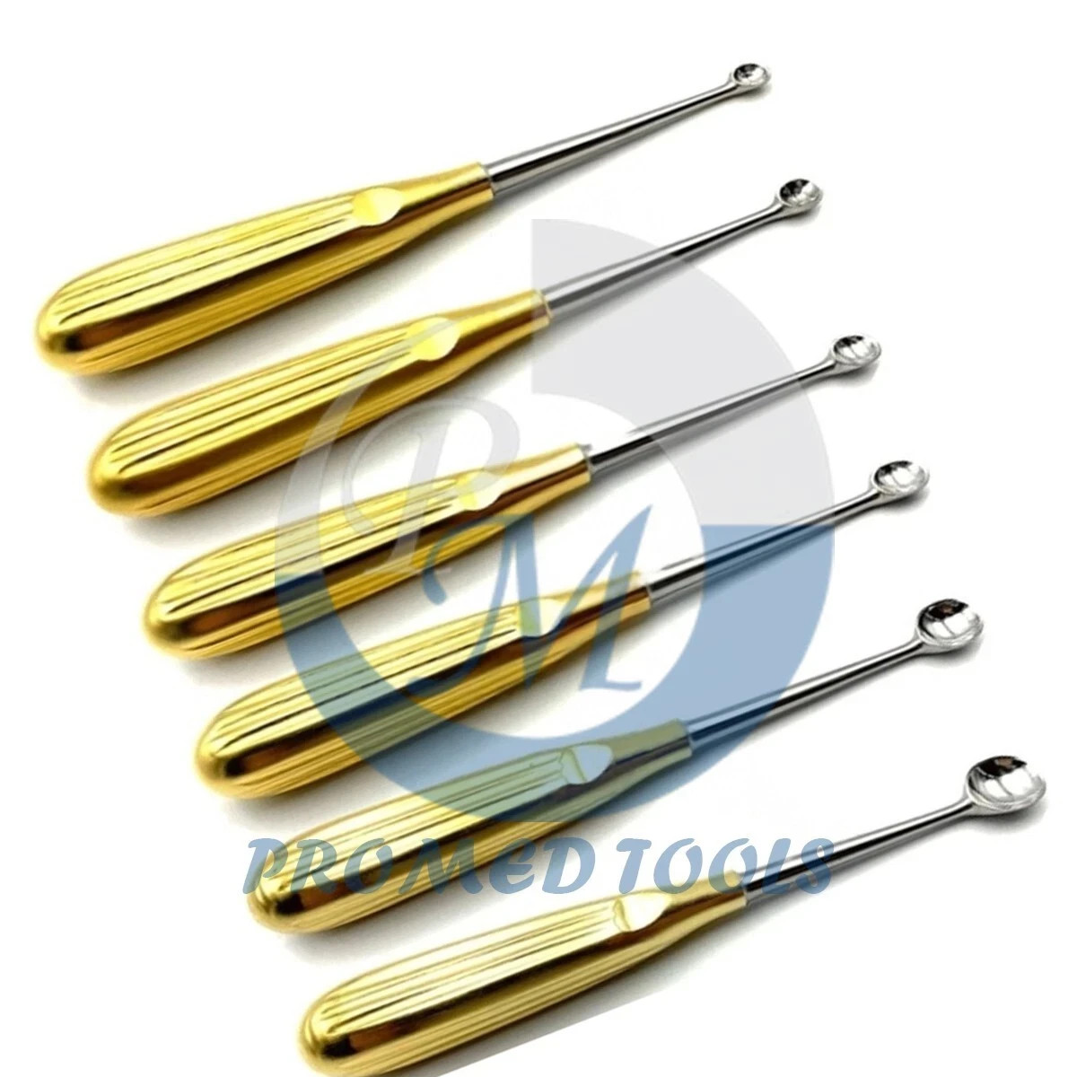 Spratt Brun Bone Curette 6 Pcs Set Straight 17 cm – Orthopedic Instruments