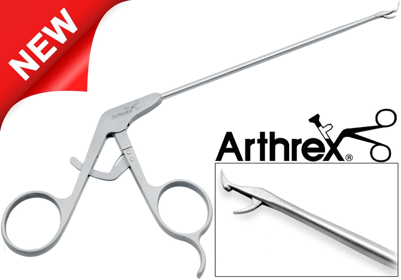 Arthrex AR-11851SR Rhino Right Curved Tip, with SR Handle NEW Open Box 6.25″
