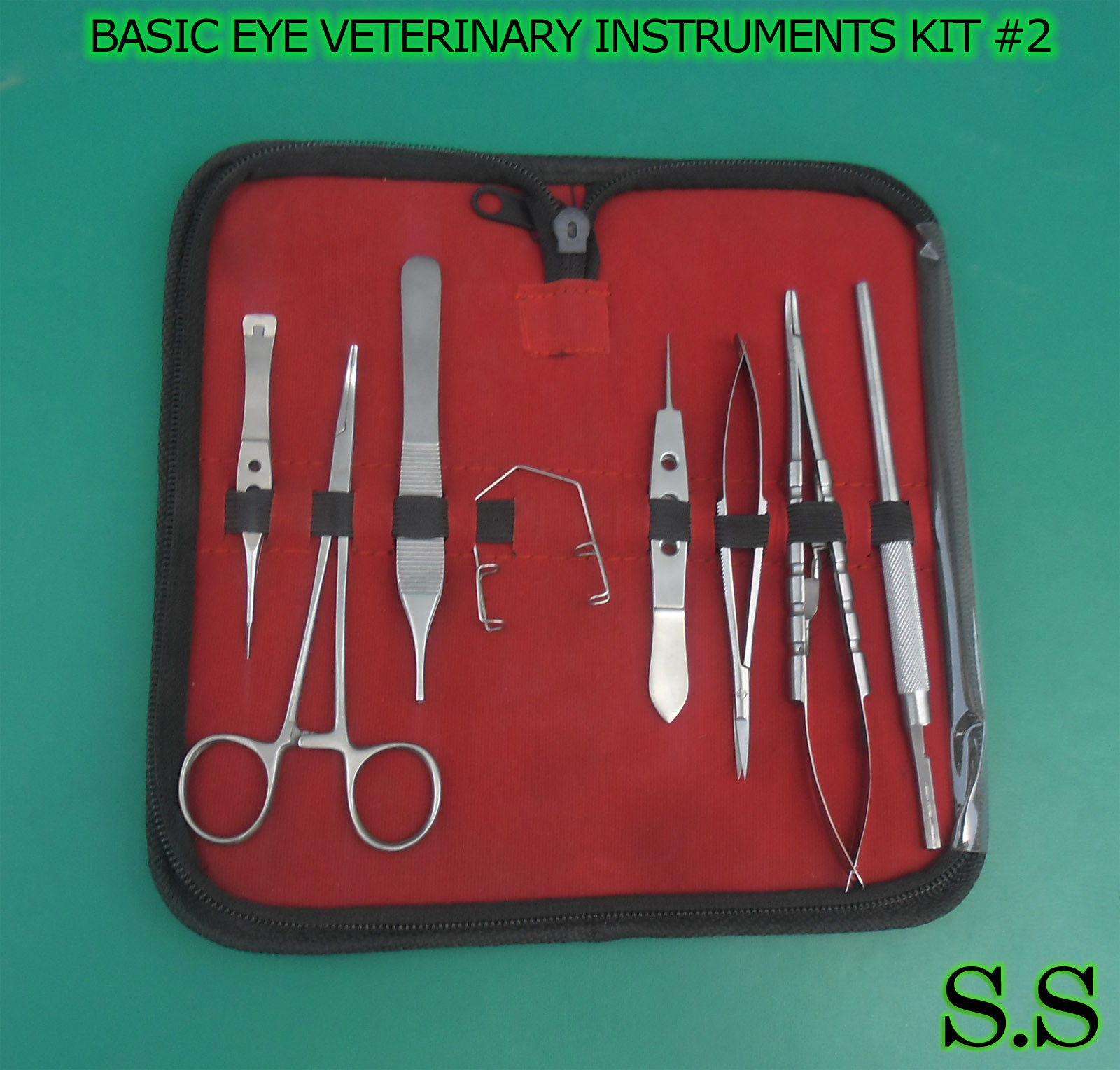 8 PC O.R GRADE BASIC EYE VETERINARY MICRO SURGICAL OPHTHALMIC INSTRUMENTS KIT #2