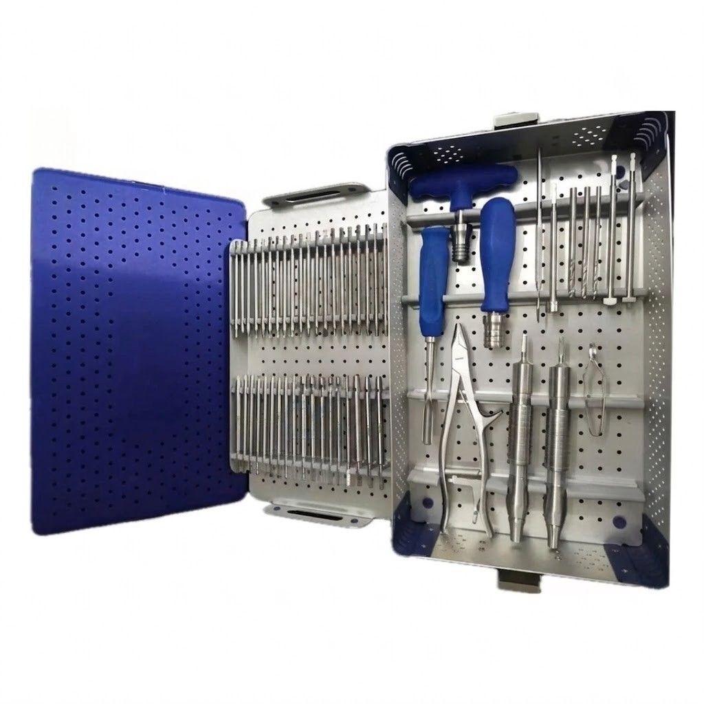 Broken Screw Remover Instrument Set 48 Pcs Orthopedic Surgi Extraction Kit + Box