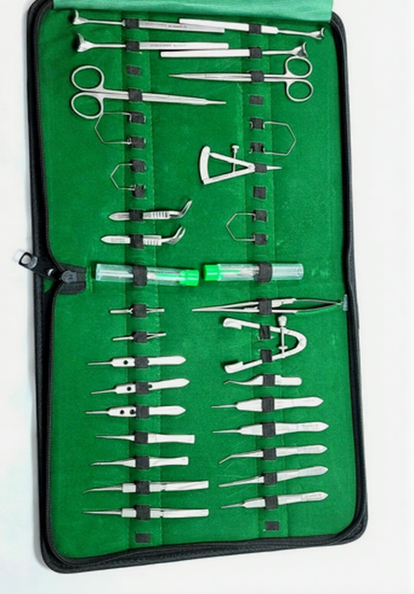 GERMAN 32 Pcs Ophthalmic Cataract Eye Micro Surgery Surgical Instruments SET Kit