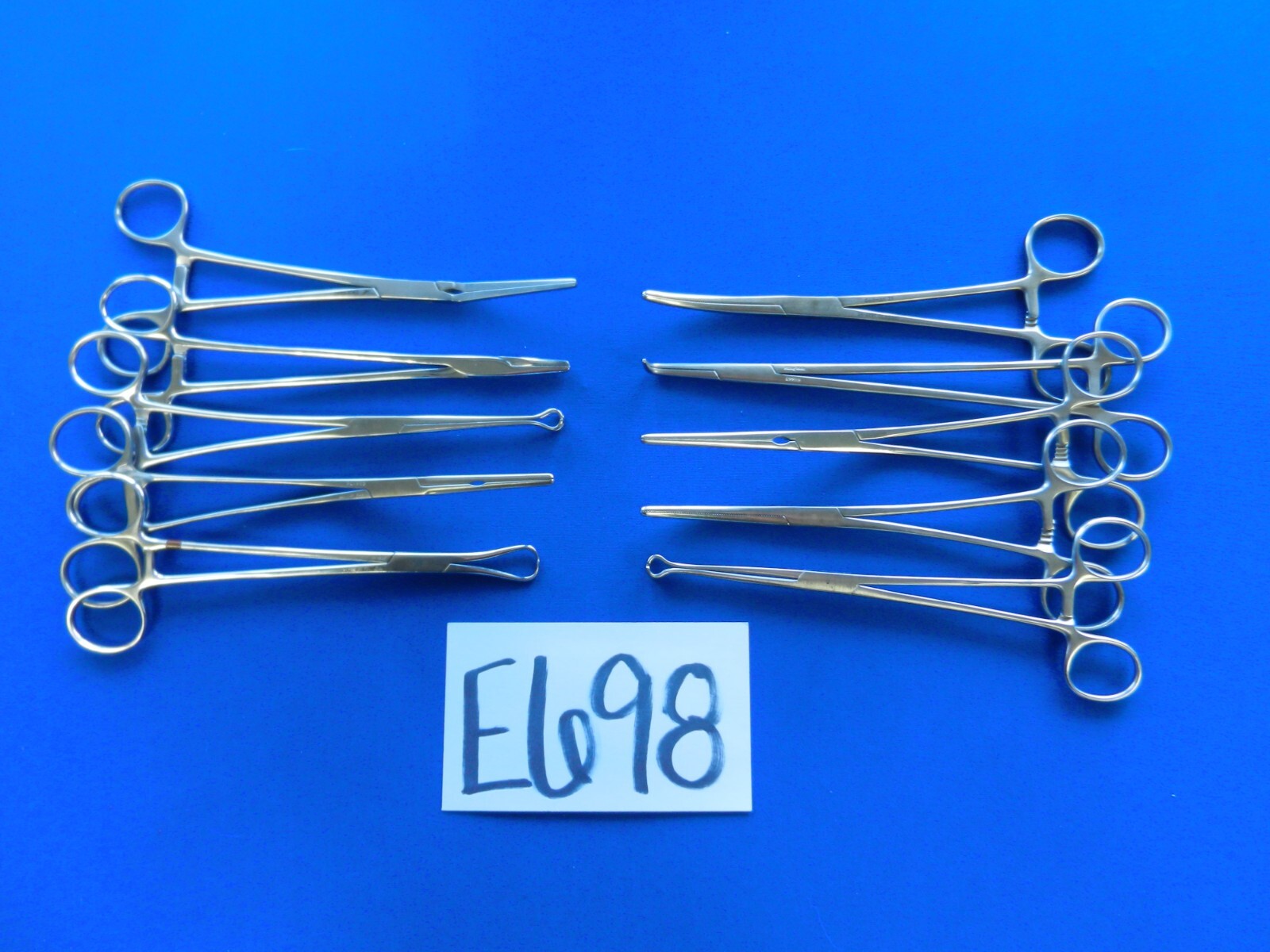 E698 Pilling Weck Codman Lot of 10 Forceps 19.5-22.5cm Overall Length
