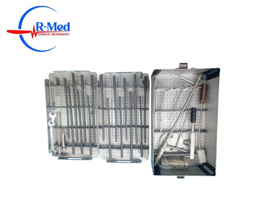 Tibia & Femur Nail Instrument Set & 50 Nails & 100Screw & Aluminum Box-189 Pc-SS