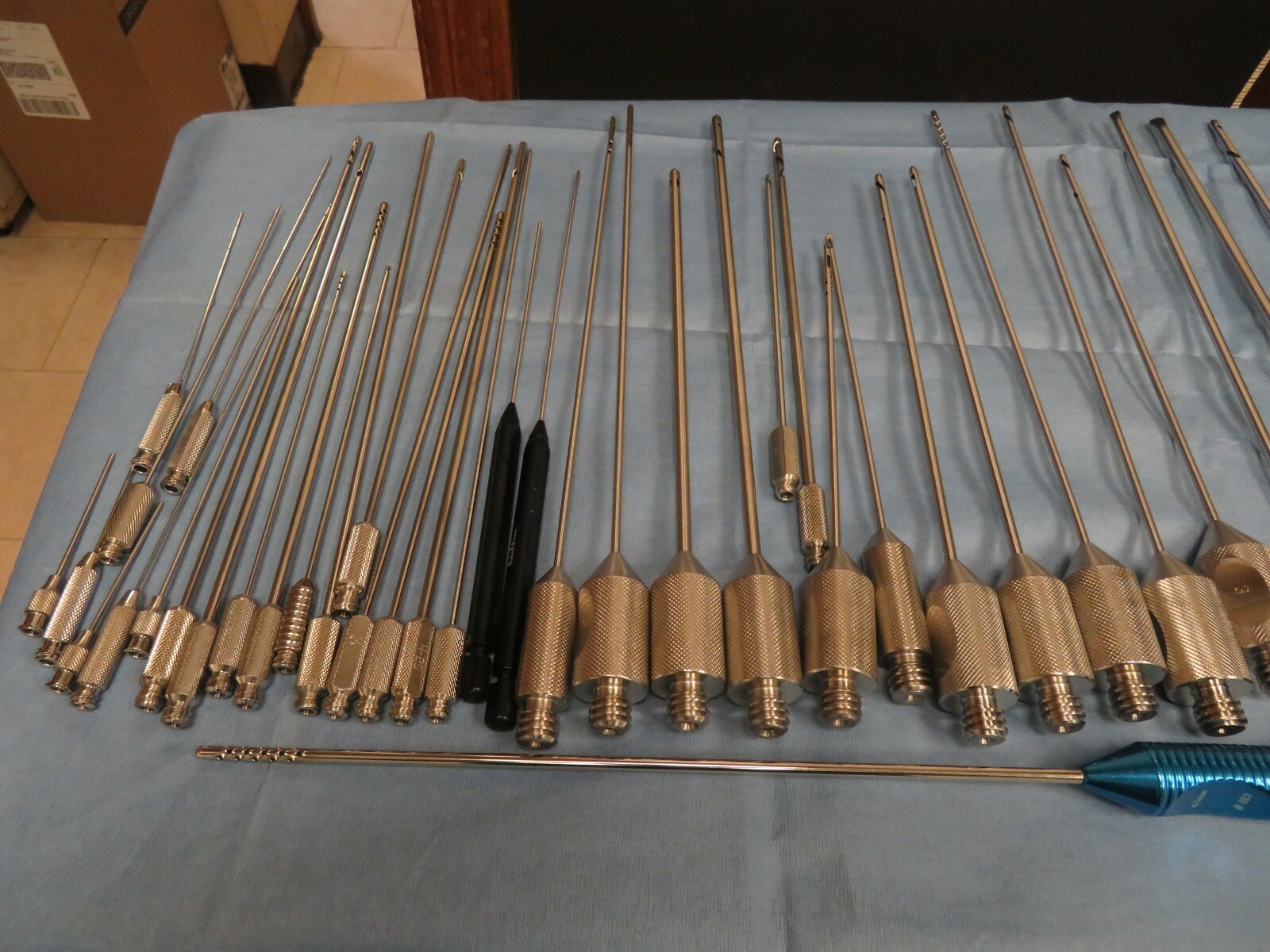 lot surgical instruments used, different brands, good quality , intact function 