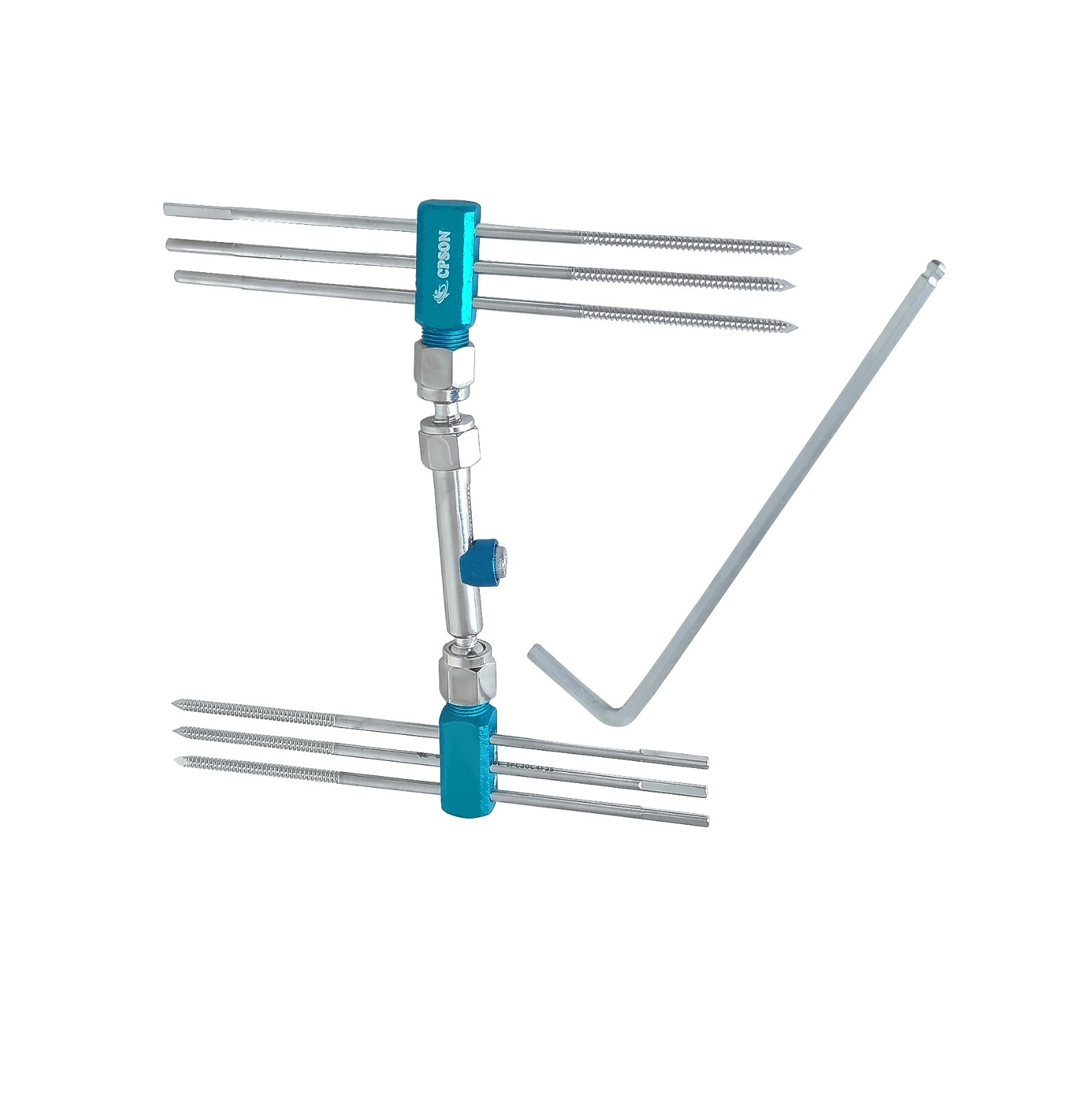 Orthopedic Fracture Surgery Colles External Fixator 145mm Set with Allen Key.