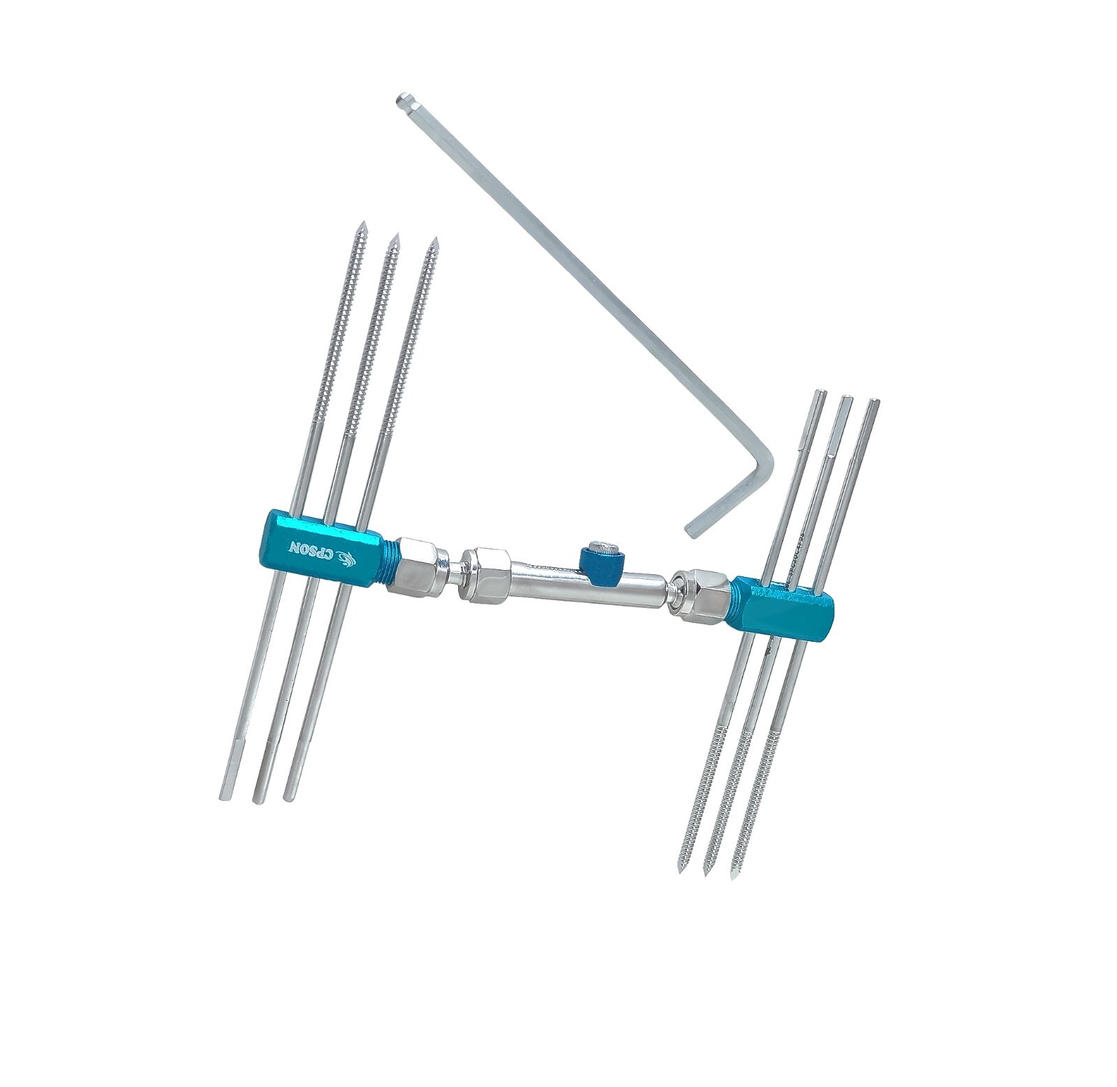 Orthopedic Fracture Surgery Colles External Fixator 145mm Set with Allen Key.