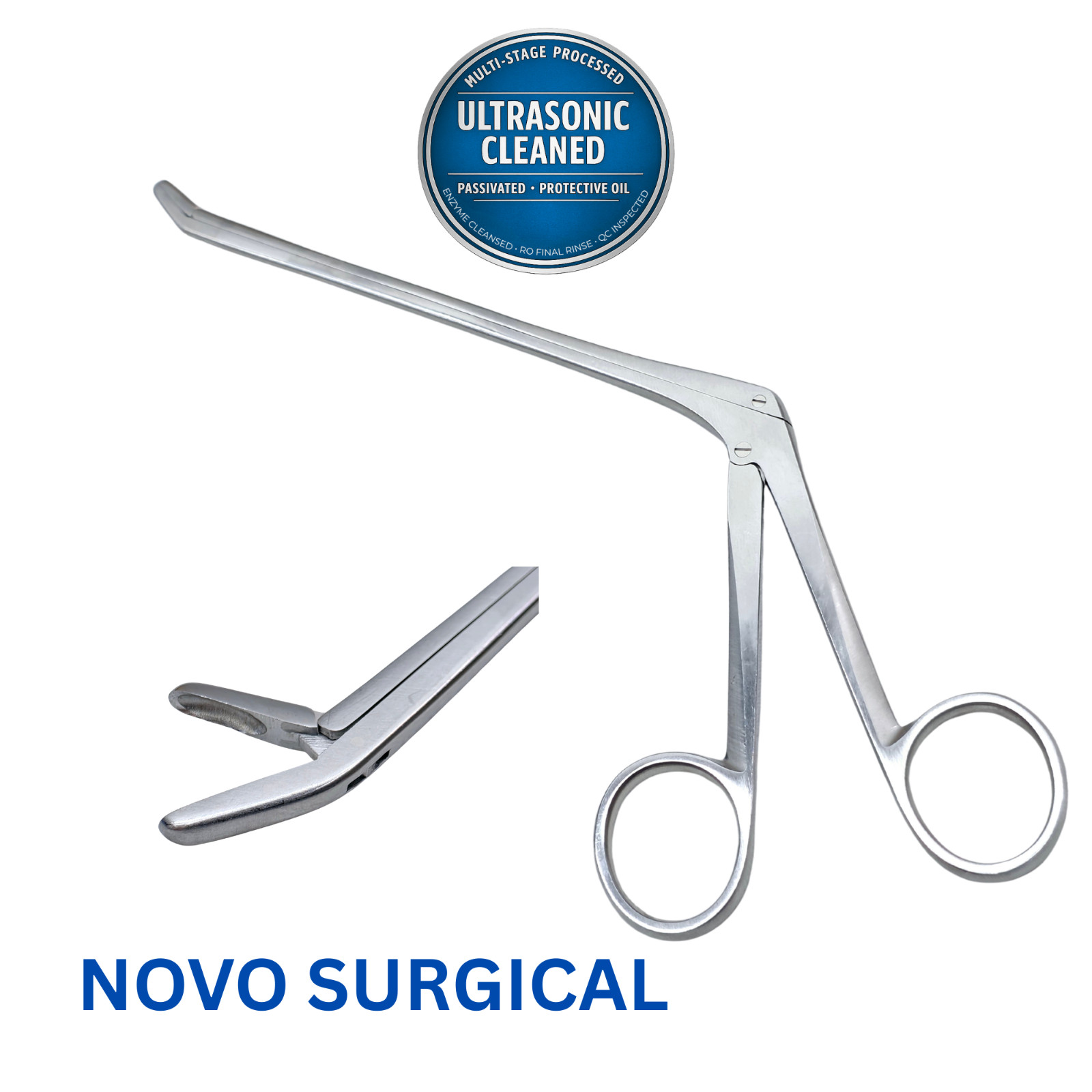 NOVO SURGICAL 5723-31-H Rongeur 21° Up, 3mm x 8mm cup 6″ – Ultrasonic Clean
