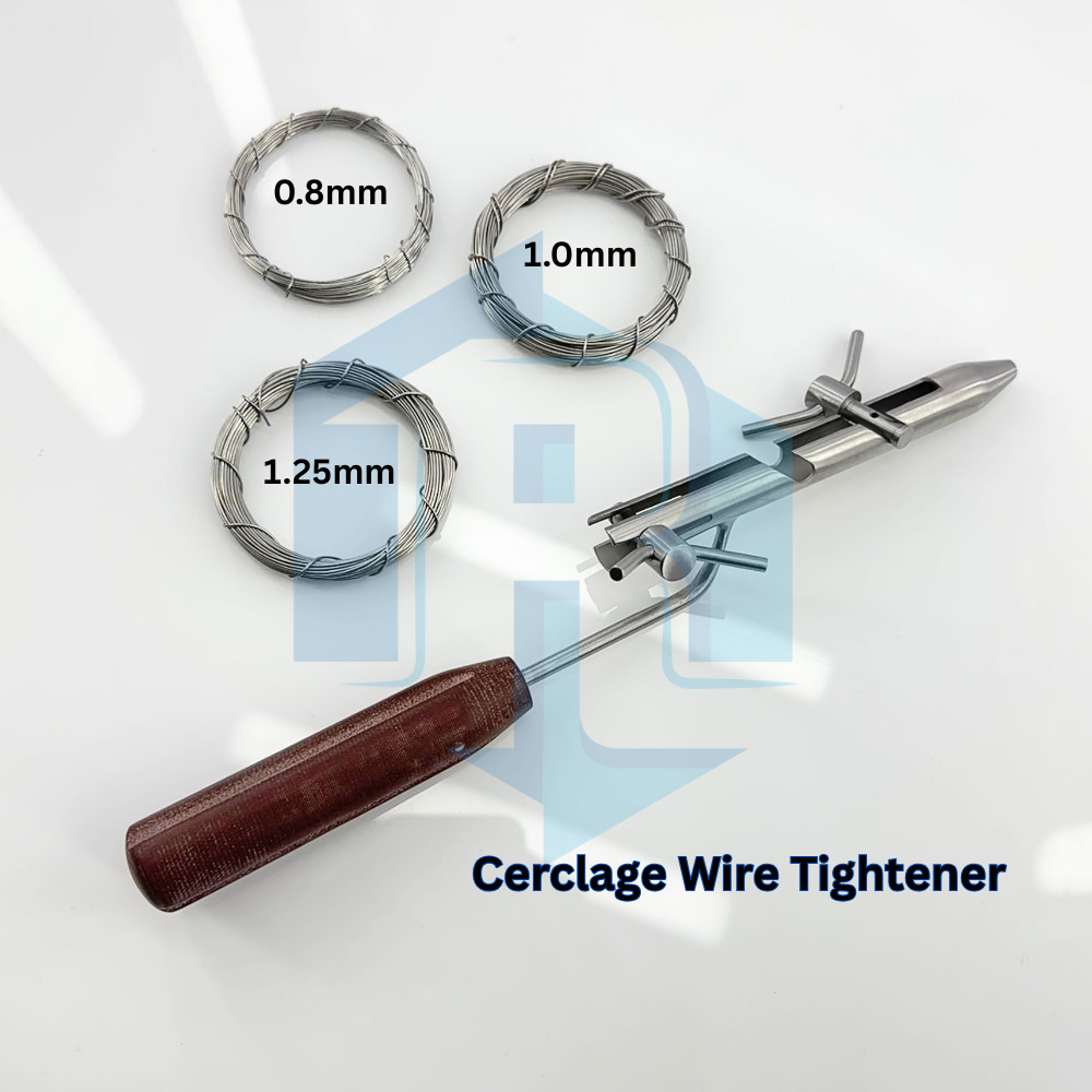 Cerclage Wires and Wire Tightener, Wire Twister, Surgical Orthopedic Instruments