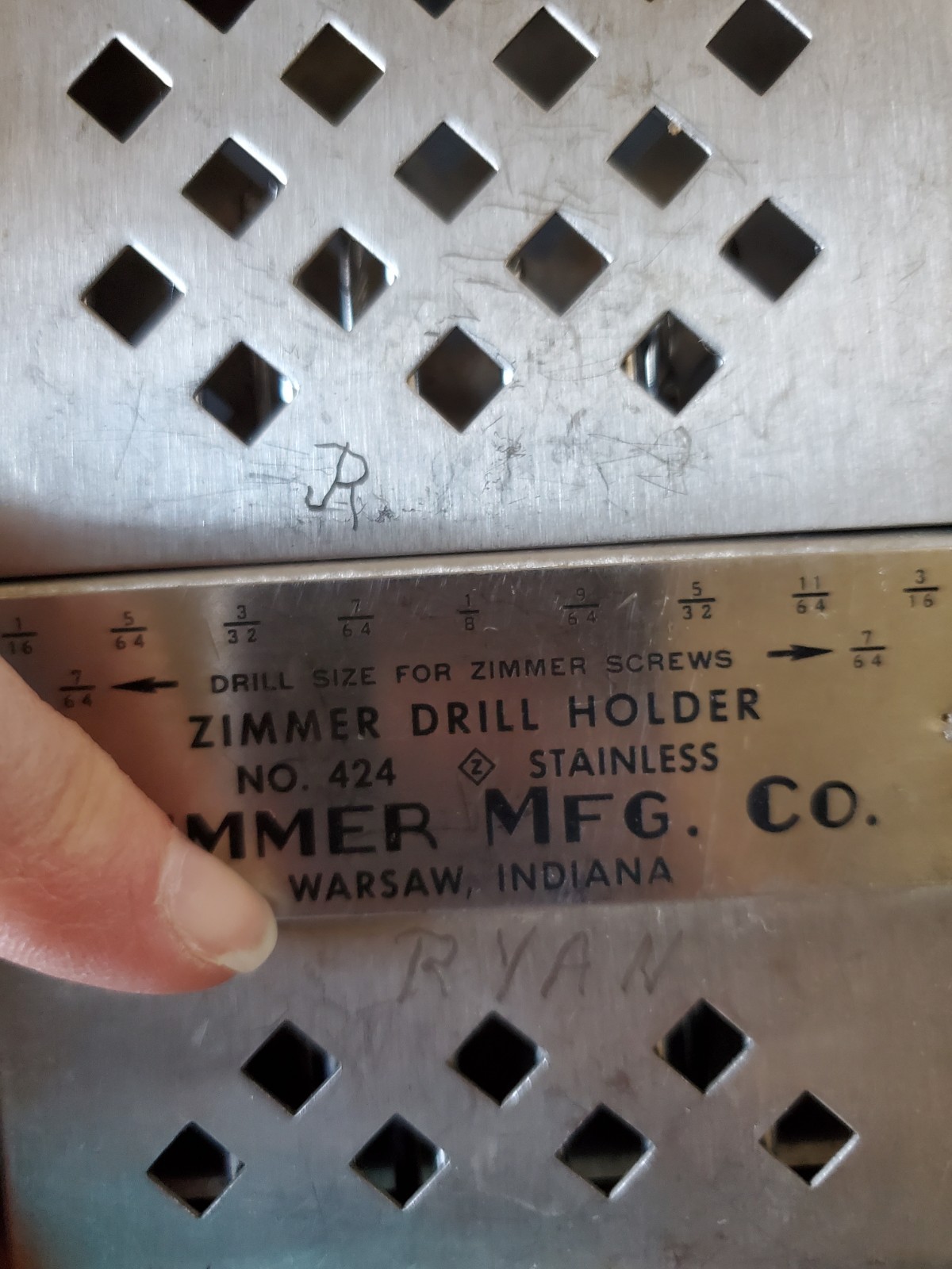 Zimmer 424 Folding Drill Case with 11 Drill Bits