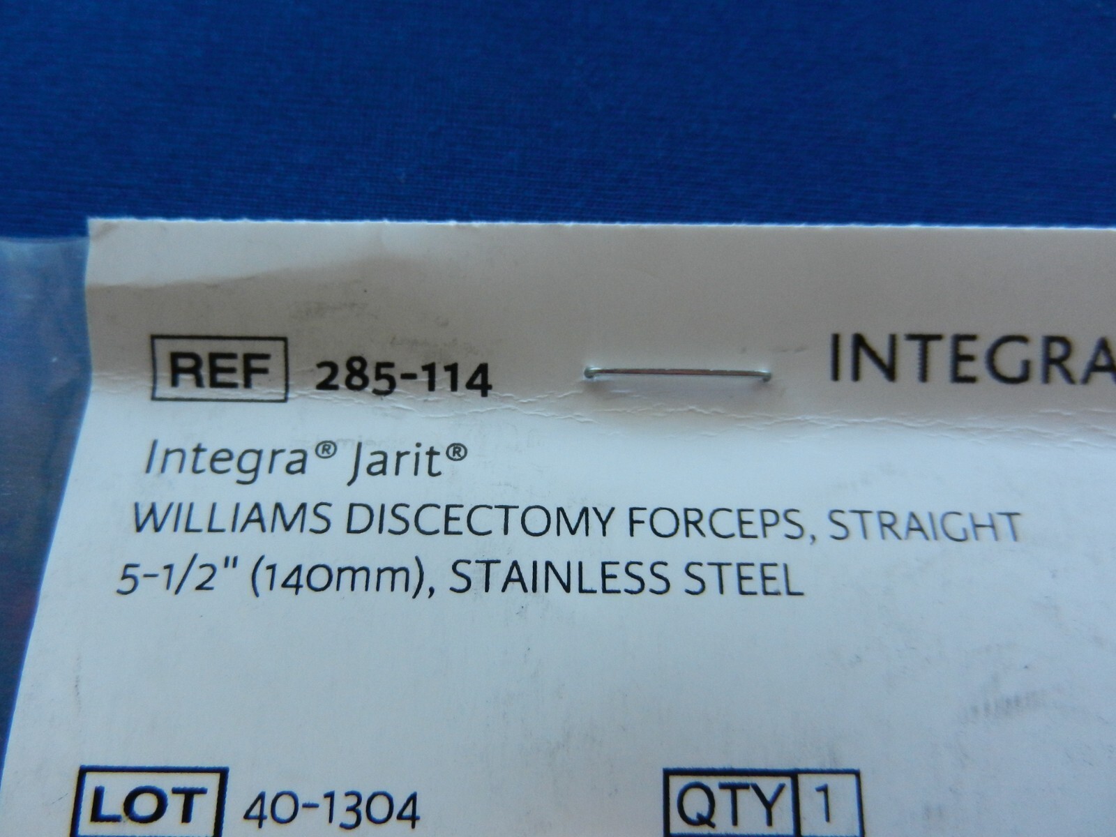 E5728 ***NEW*** Jarit 285-114 Williams Straight Forceps 14cm Overall Length