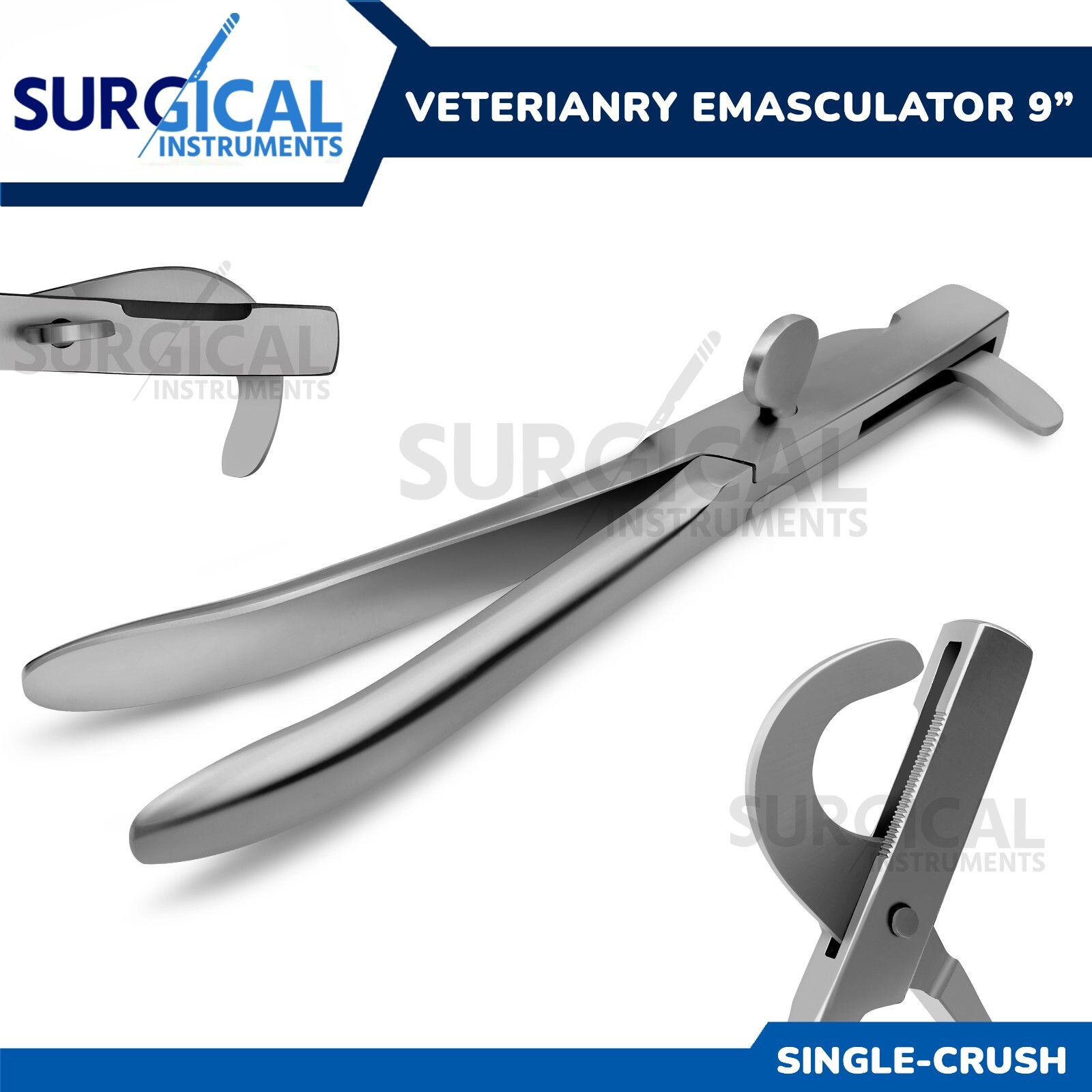 Emasculators Surgical & Veterinary Instruments 9″ Single Crush German Grade