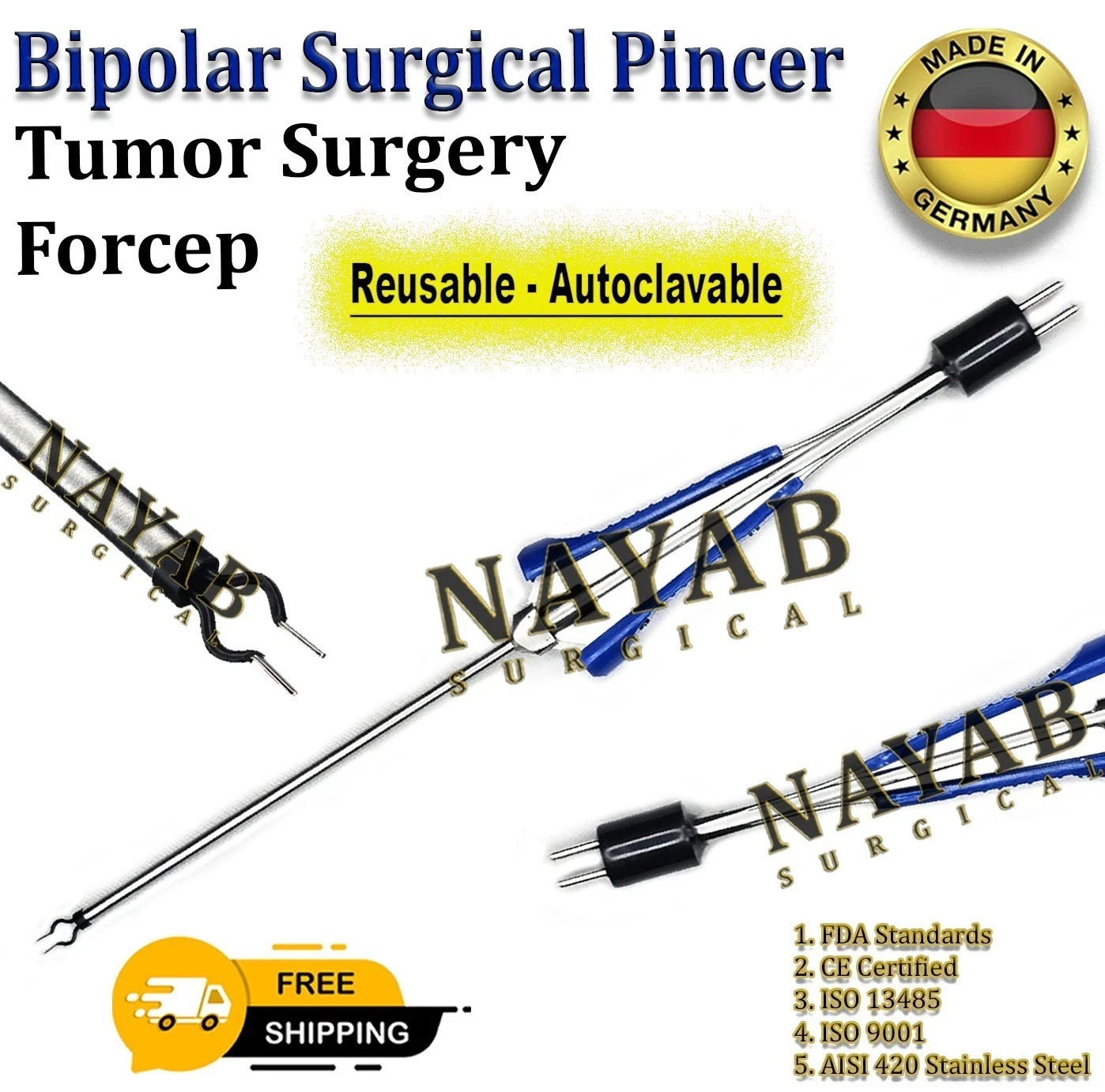 Bipolar Surgical Pincer – Transsphenoidal Pituitary Tumor Surgery Forcep & Cable
