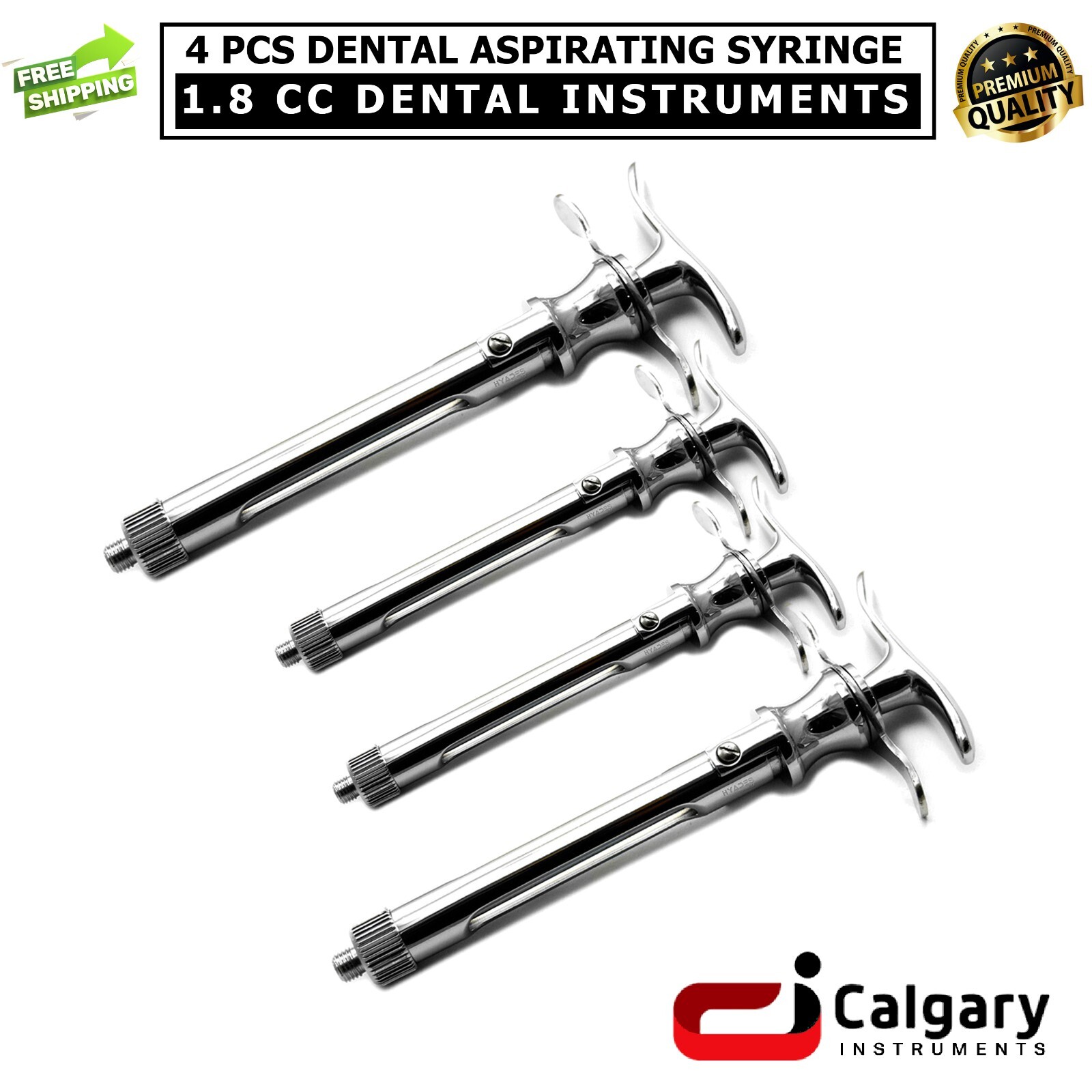 Professional Dental Instrument 4 Self Aspirating Dental Anesthetic Syringe 1.8cc