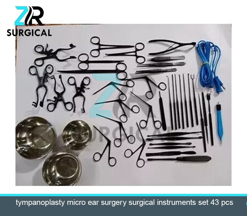 Tympanoplasty Micro Ear Surgery Instruments Set Of 41 Pcs