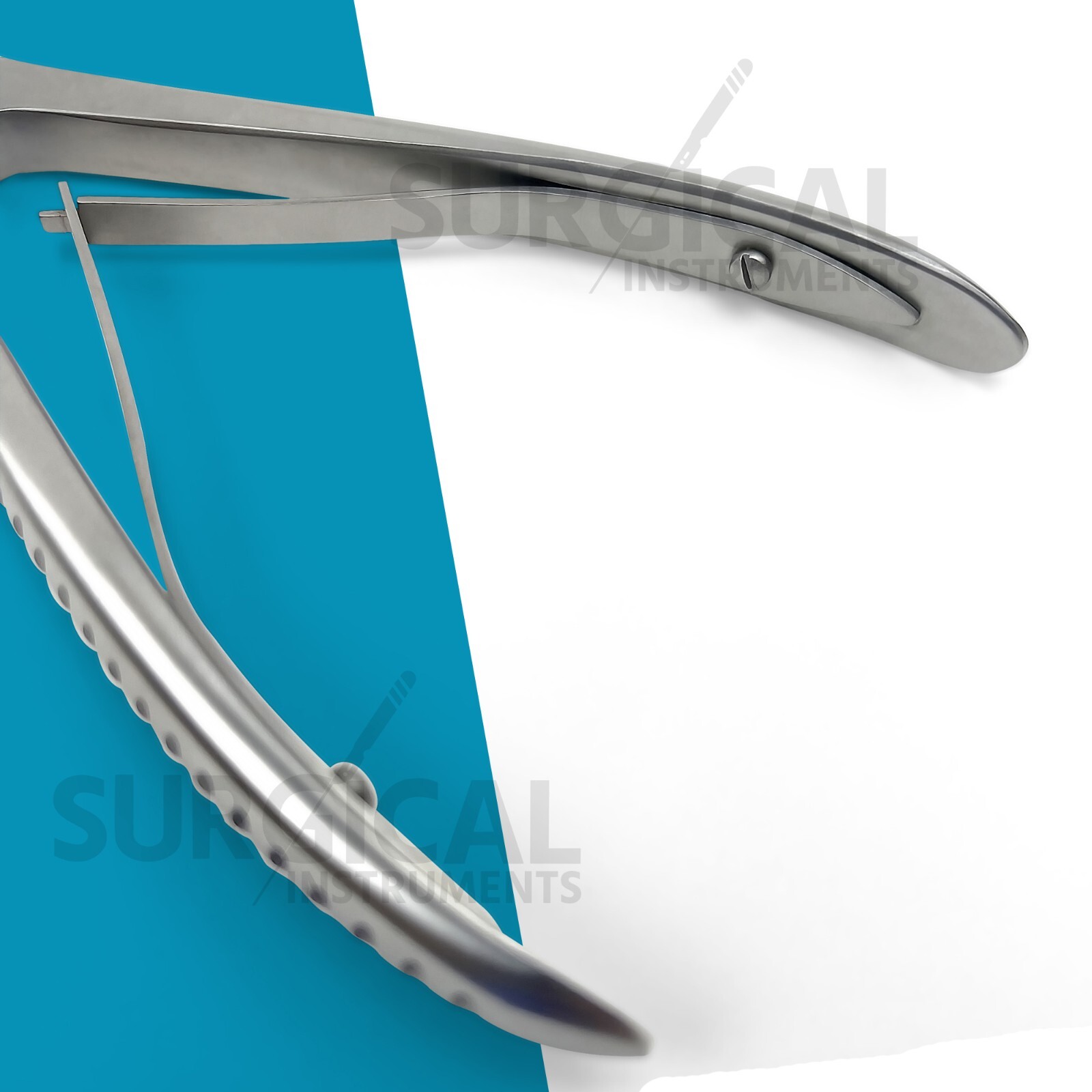 Set of 2 Pcs Ruskin Bone Rongeur 6″ Straight & Curved 3mm Double Action German G