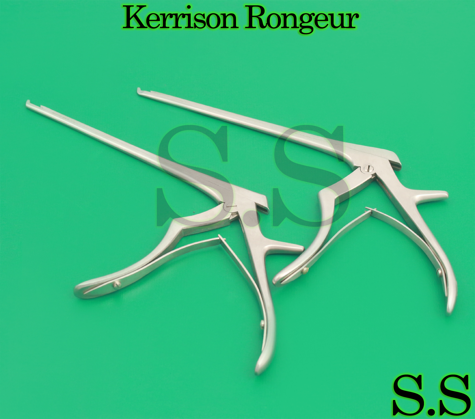 Set Of 2 Kerrison Rongeur 7″ Shaft 1mm + 3mm 45° Up Bite Orthopedic Instruments