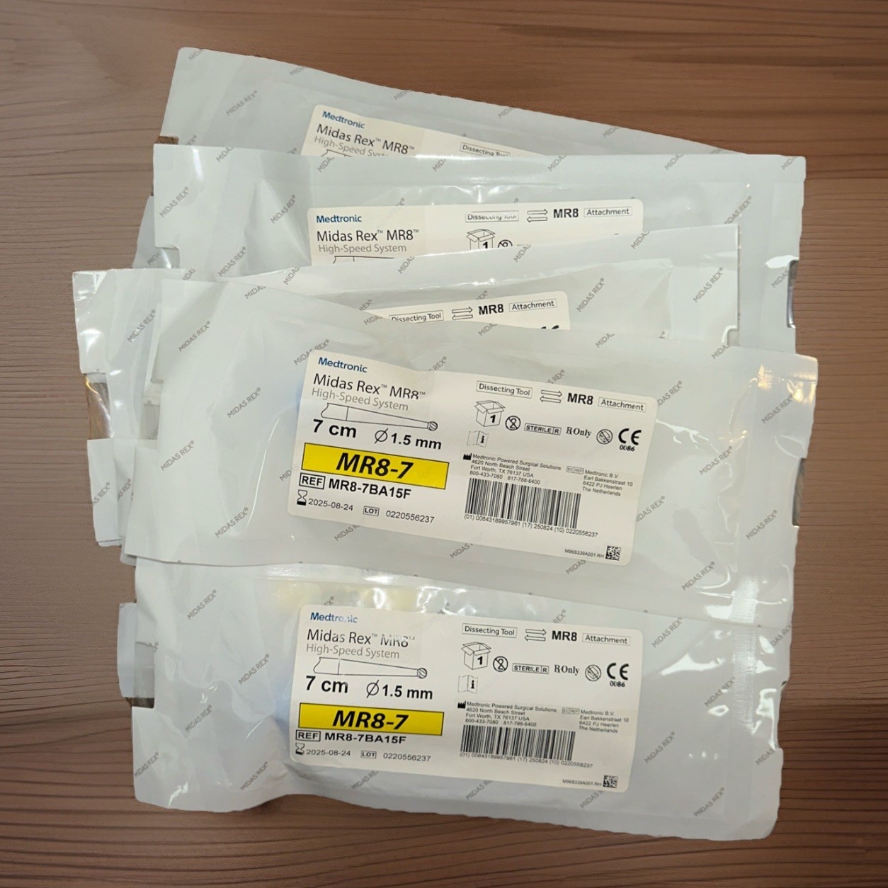 Medtronic Midas Rex MR8-7 REF MR8-7BA15F Lot. 8 Pieces.
