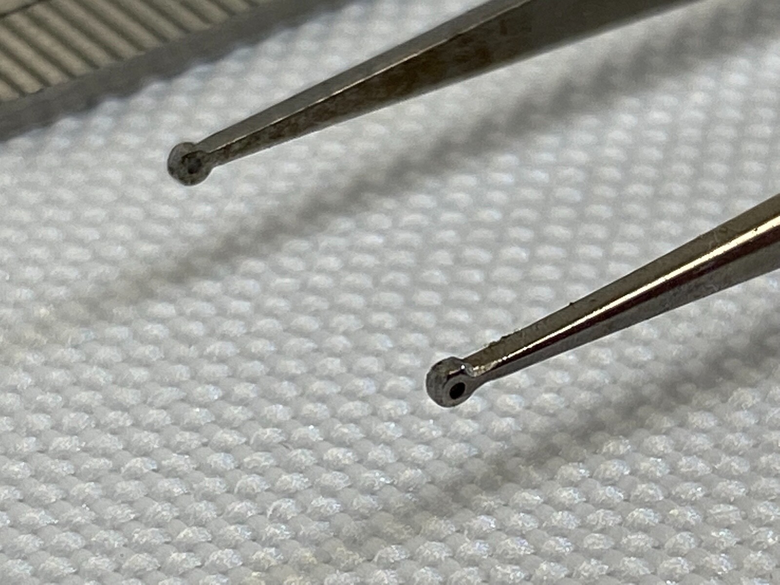 SSI Ultra 55-9067 Ultra Micro Ring Tip Forceps, Straight 1.0mm Tip, 152mm Length