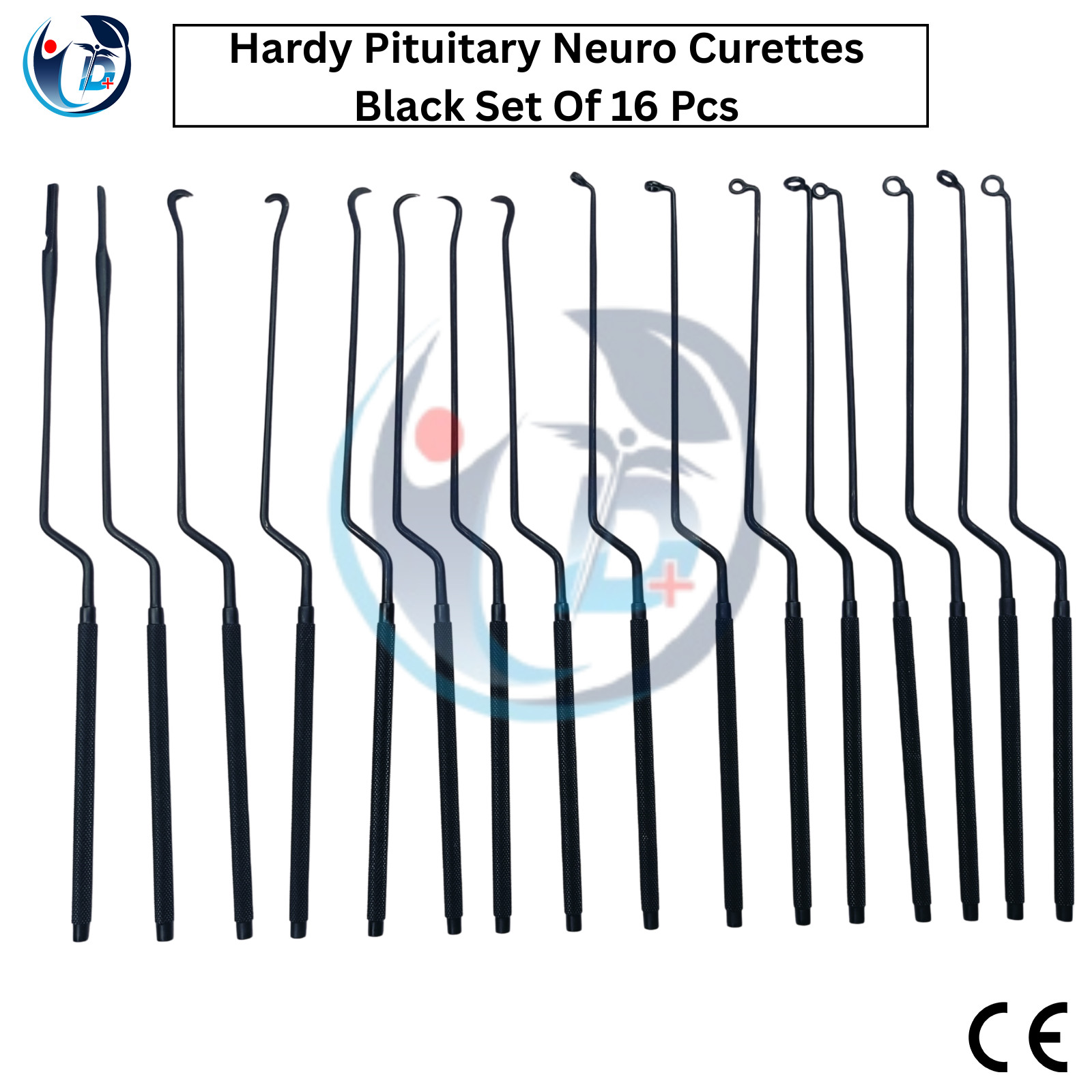 Hardy Pituitary Neuro Curettes 16 Pcs Transsphenoidal Surgical Instruments + Box