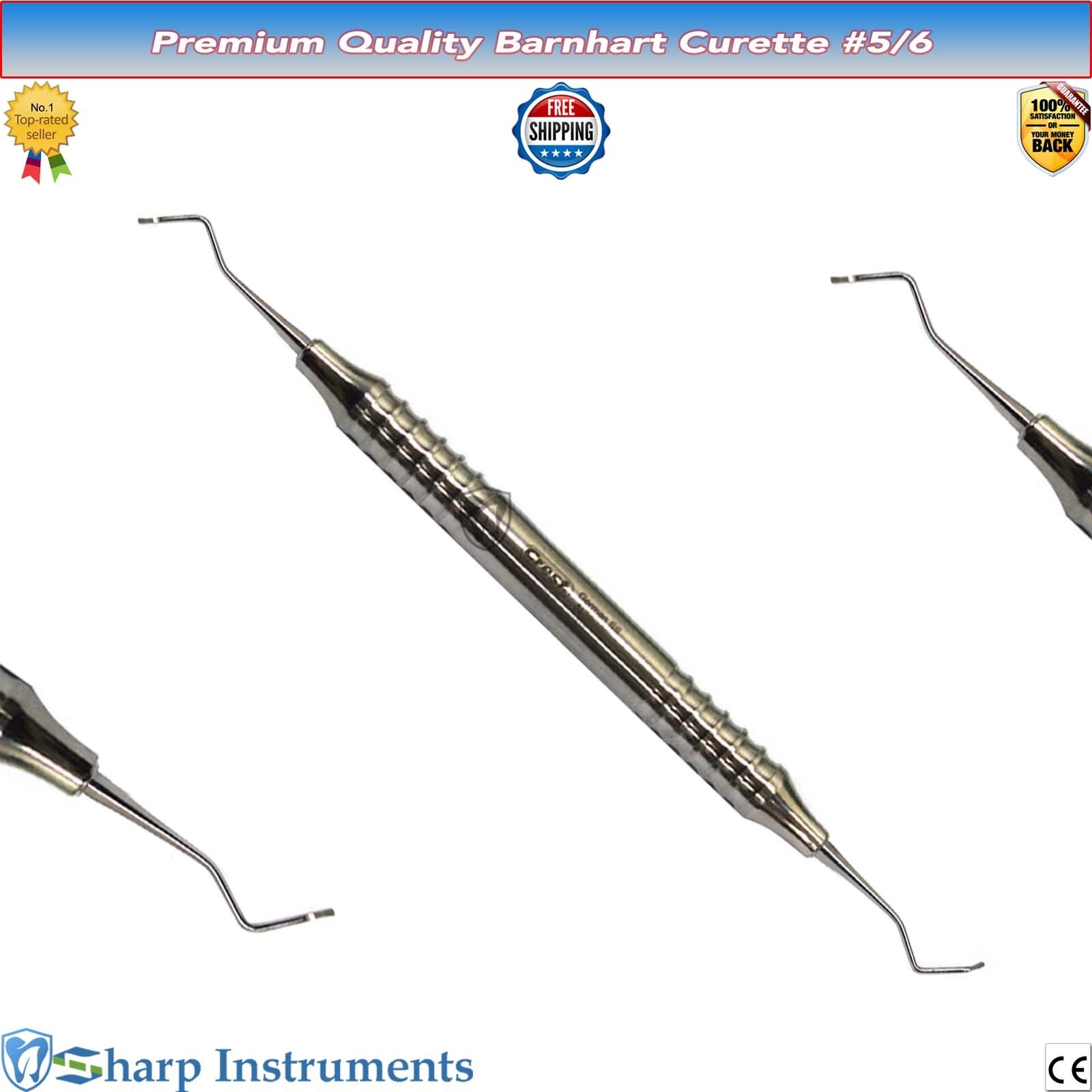 X5 Barnhart Curettes 5/6 Hollow Handle Curette Double Ended Dental Instruments