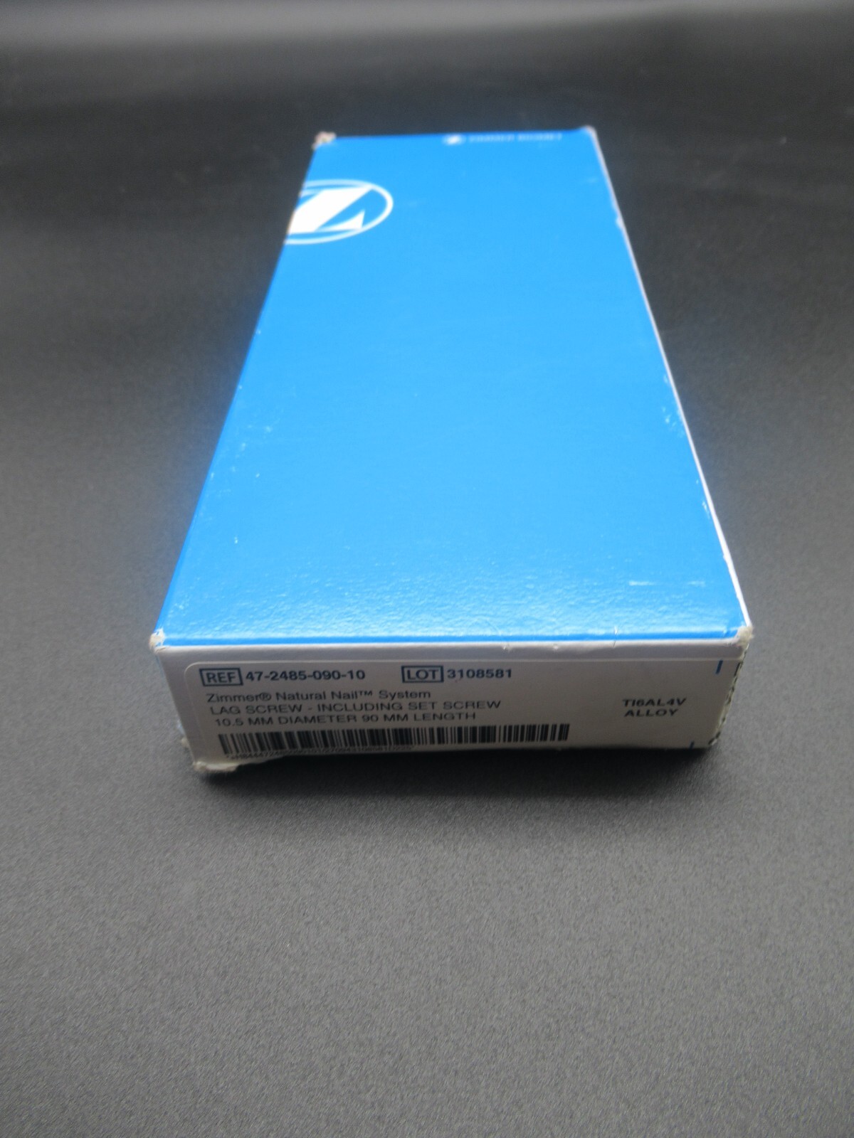 Zimmer 47-2485-090-10 Lag Screw- Natural Nail System 10.5 mm Dia, 90 mm length