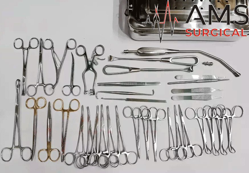 Tracheostomy Surgical Surgery Orthopedic Instruments 34 Pcs Set