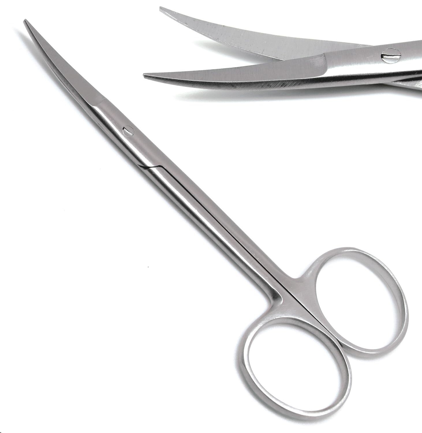 Set of 6 Iris Scissors, 4.1/2″, Curved Blades, Heavy Pattern, Sharp Points
