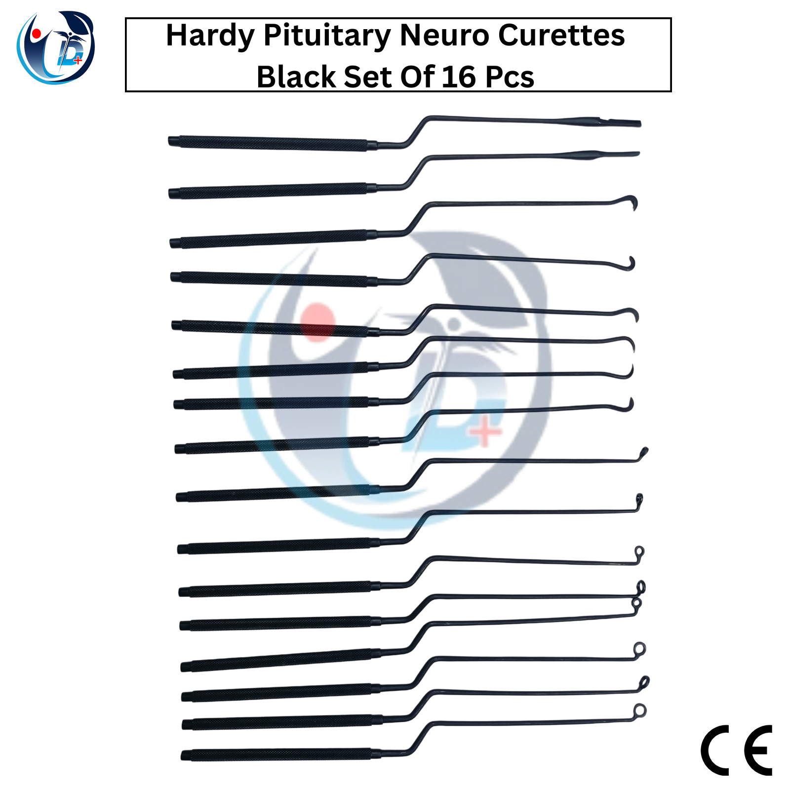 Hardy Pituitary Neuro Curettes 16 Pcs Transsphenoidal Surgical Instruments + Box