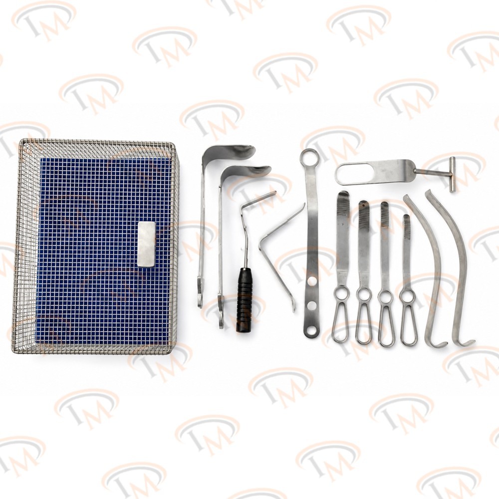 Shoulder Retractor Surgery Set of 13 With Sterlize Mesh Box Orthopedic
