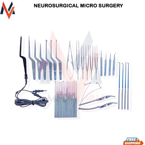Neurosurgical Micro Surgery Set Instruments Yasargill 43 Pcs Set