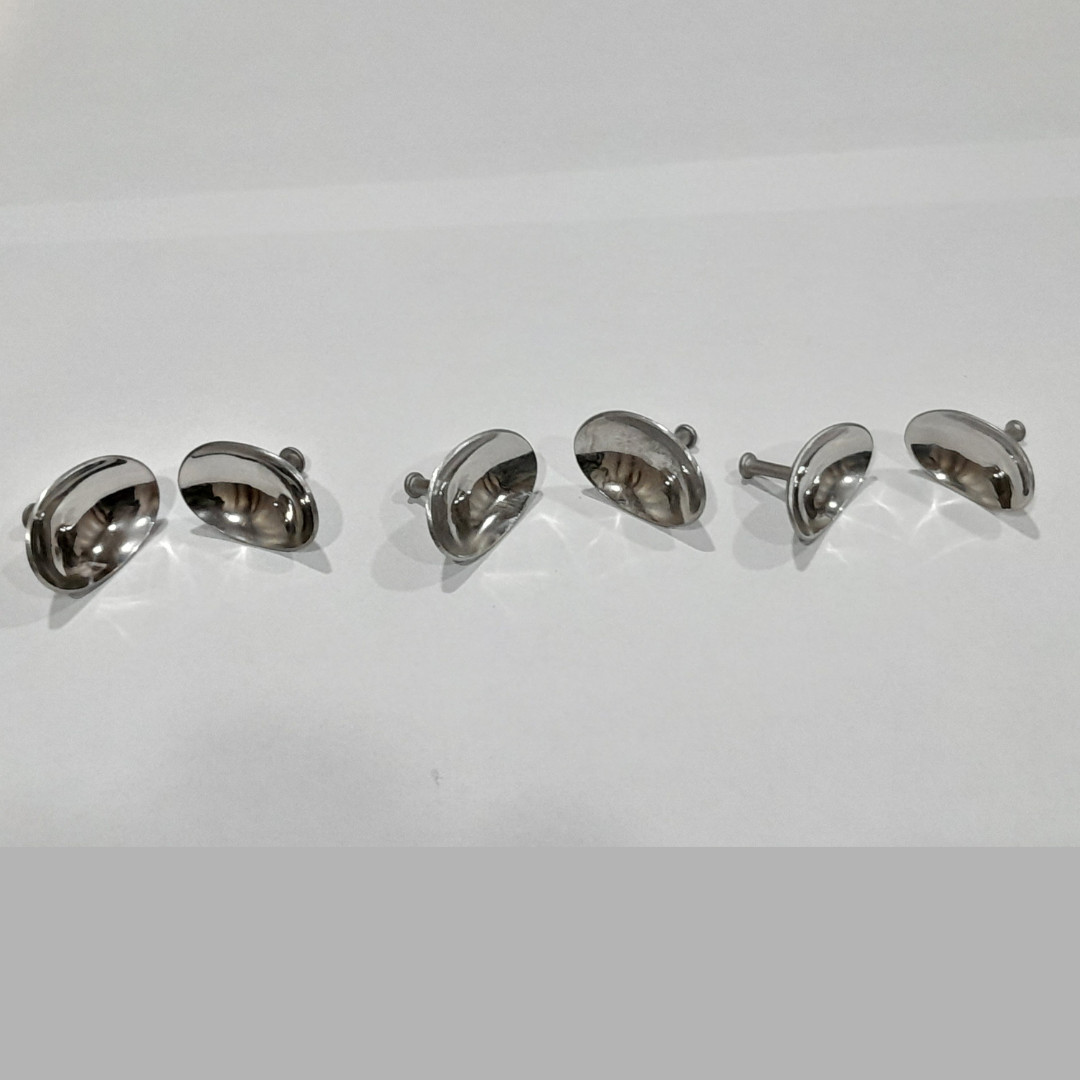 6pcs Corneal Eye Shields with Suction – Stainless Steel Laser Protectors