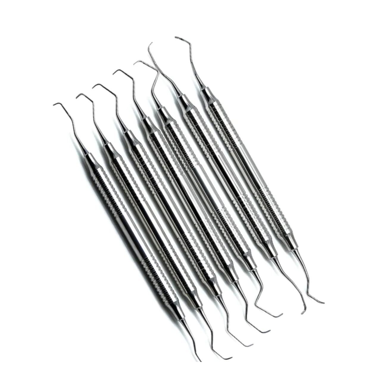 7 Pcs Gracey Curettes Set – Hollow Handle Periodontal Dental Surgical Instrument