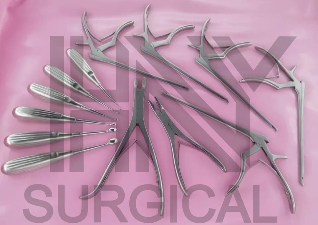 Codman Kerrison Rongeurs Bone Curettes 15Pcs Set Orthopedics Spine Instruments