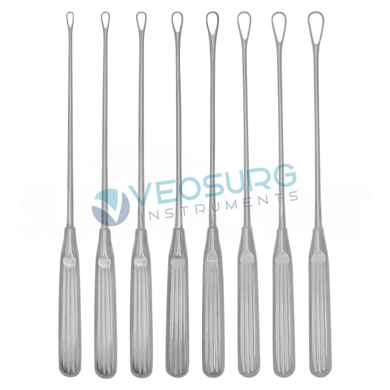 Sims Uterine Curettes 6 Pcs Set Sharp Blade 00,0,1,2,3,4,5,6 11″ OB/GYN Tools