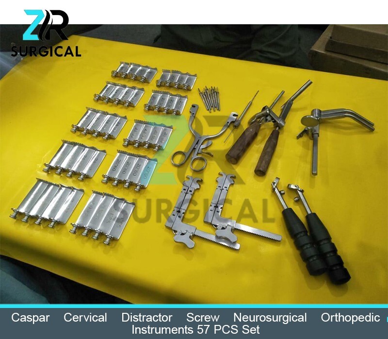 Caspar Cervical Distractor Screw Neurosurgical Orthopedic Instruments 57 PCS Set