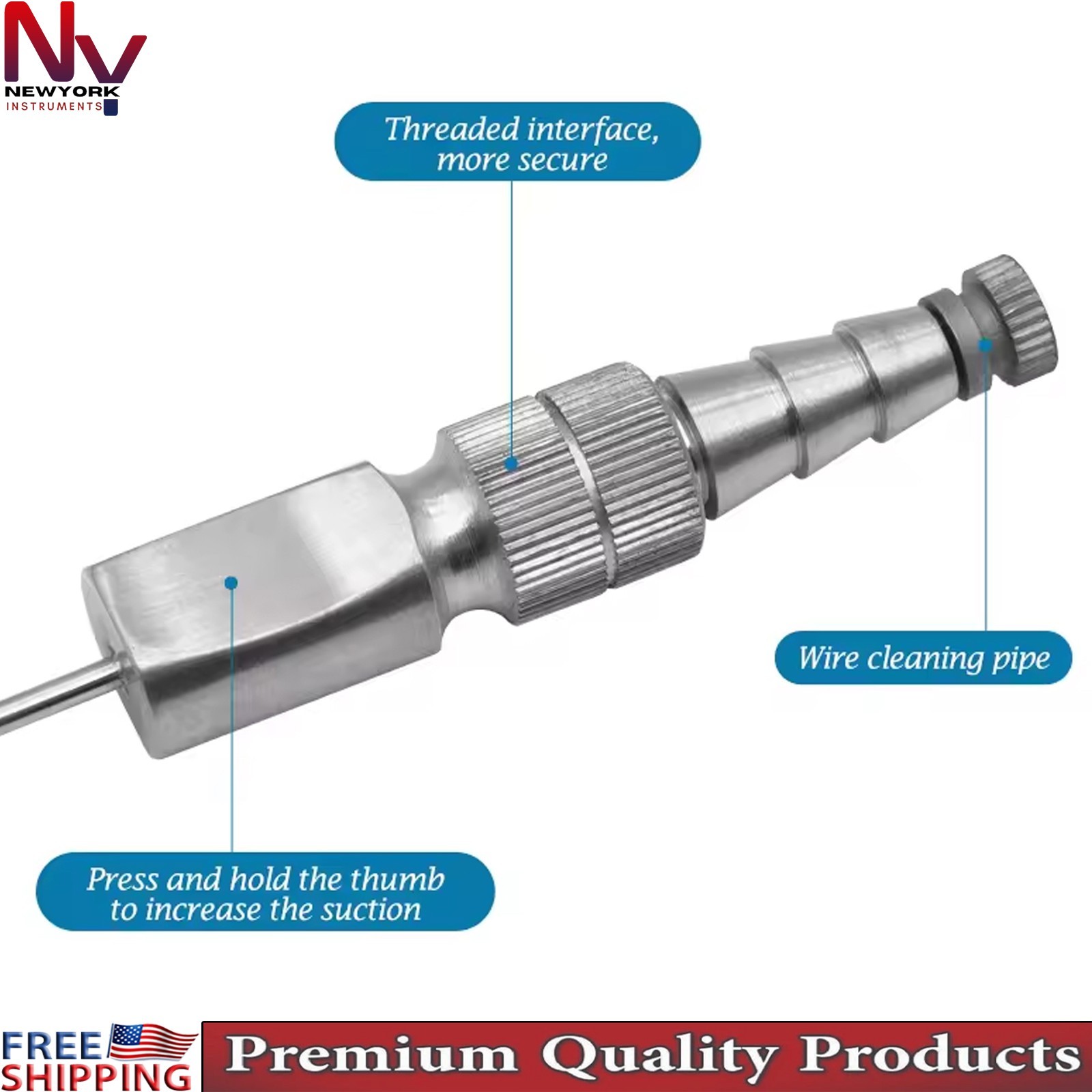 Frazier Suction Tube 3.33mm ENT Neurosurgery Surgical Instrument Medical Tool CE