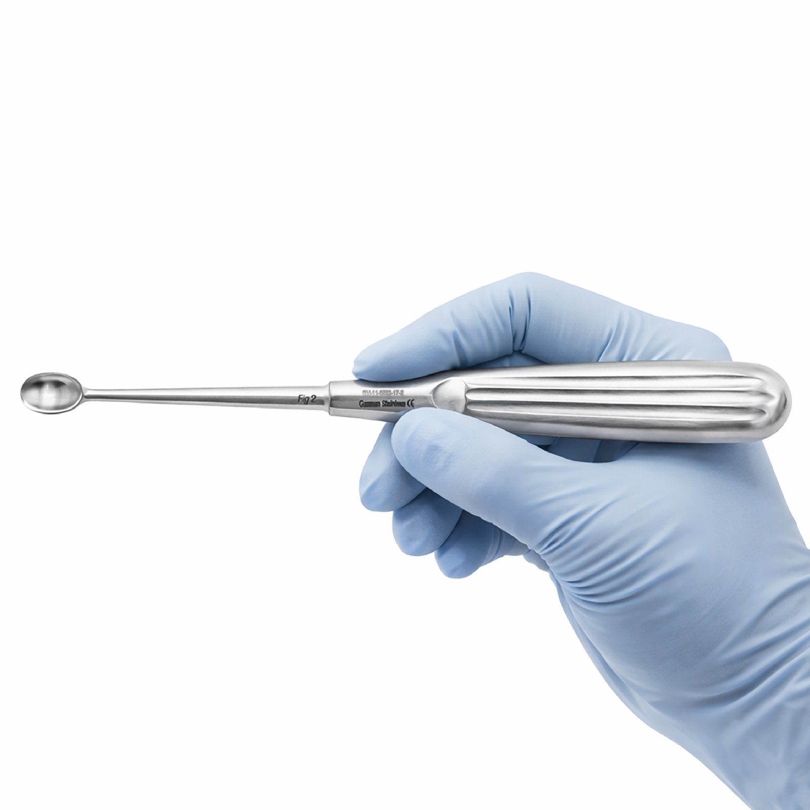 Volkmann Bone Curette 17 cm Oval With Hollow 2 Surgical instrument German Grade
